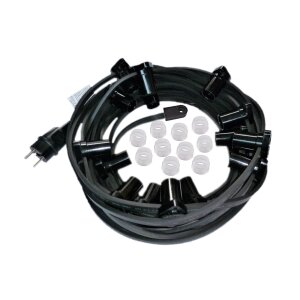 Classic E14 Illu Lichterkette 20 M / 40 Fassungen - schwarz