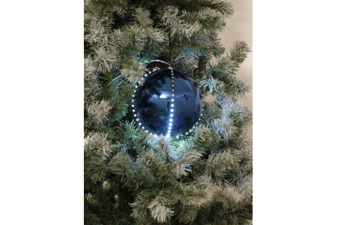 EUROPALMS LED Snowball 15cm, dunkelblau