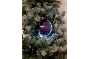 EUROPALMS LED Snowball 15cm, lila