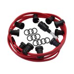 Profi E27 Illu Lichterkette 10 M / 15 Fassungen - rot