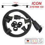 E27 ICON Endlos Illu Lichterkette schwarz 15m / 15...
