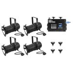 EUROLITE Set 4x PAR-30 Spot sw dim2warm + EDX-4 DMX RDM...