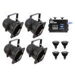 EUROLITE Set 4x PAR-38 Spot sw dim2warm + EDX-4 DMX RDM...
