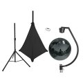 EUROLITE Set Spiegelkugel 50cm schwarz mit Stativ und Segel schwarz